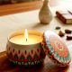 Handcrafted Multicolor Tin Mandala Soy Candle For Home Decor